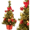 Image de Sapin de Noël artificiel décoré 36 cm avec minuteur