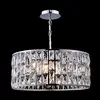 Image de Gelid Lustre Suspension Cylindrique Chrome & Cristal, 4 Lumières, E27