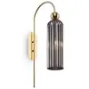 Image de Antic Applique Moderne Or, Abat-Jour Gris Verre