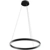 Image de Rim Plafonnier suspendu à anneau noir à DEL intégré de jante moderne