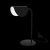 Image de Mollis Lampe de table moderne noire, abat-jour en acrylique