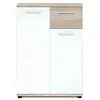 Image de JACKY Meuble de rangement - Blanc mat et décor chene - Classique - L 60 cm