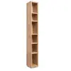 Image de Etagère 191 cm étroite 6 niches naturel