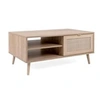 Image de Table basse 1 abattant 1 niche - Décor chene sonoma - L 100 x P 46 x H 60 cm - BALI