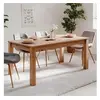 Image de Table a manger extensible 6-10 personnes - Rectangulaire - MDF - Industriel - Bergen - L 160-200 x P 75 x H 90 cm
