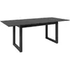 Image de Table extensible Austin 80A - Décor ardoise foncé et anthracite - Allonge de 40 cm incluse - L160-200 x H75 x P90 cm