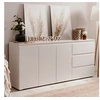 Image de Buffet 3 portes 3 tiroirs 178,5x40x80 cm blanc - MITZ
