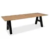 Image de Table a manger GRANADA extensible - Style Industriel - 6/10 personnes - 2 rallonges 40 cm - L 157/197 x P 90 x H 75 cm
