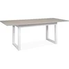 Image de Table a manger extensible Houston - 160-200 x 75 x 90 cm - Plateau effet travertin - 1 extension inclue - 10 personnes