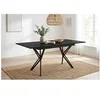 Image de Table à manger extensible Pula Ardoise et noir 160-200x76x90 cm 10 personnes