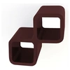Image de Etagere mur cubes Bouteilles de vin brun fonce