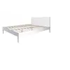 Image de Lit double en bois massif 140x200cm blanc pin lit futon a lattes cadre de lit