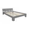 Image de Lit double lit futon en bois 160x200 lit pin gris cadre de lit bois massif