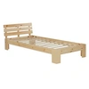 Image de Lit simple en bois 90x200 avec sommier à lattes naturel