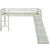 Image de Lit enfant lit mezzanine superposés 90x200 cm blanc