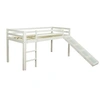 Image de Lit blanc mi-haut avec matelas sommier à lattes