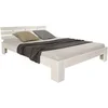 Image de Lit double avec matelas sommier à lattes 120x200 blanc