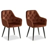 Image de Lot de 2 chaise GENERIQUE interieur non empilable non pliable en bois H. 62.5 cm marron