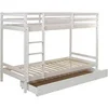Image de Lit blanc superposé avec matelas et tiroir 90x200