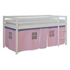 Image de Lit rose mi-haut 90x200 cm avec sommier matelas