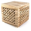 Image de Table de chevet bois cube nature