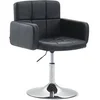 Image de Fauteuil lounge Los Angeles similicuir avec piètement tulipe en métal chromé - Siège Noir