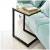 Image de Table d'appoint moderne - Table basse de bout de canapé 40x30x60 cm Noir Gris FBT44-HG