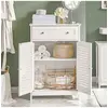 Image de FRG238-W Meuble Bas de Salle de Bain Armoire Toilette Buffet Commode