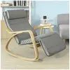 Image de FST16-DG Fauteuil à Bascule avec Repose-Pied Rocking Chair Fauteuil Relax