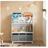 Image de KMB34-W Bibliothèque Etagère à Livres Etagère de Rangement Jouets pour Enfants