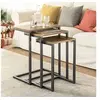 Image de FBT102-F Lot de 3 Tables Basses Gigognes, Set de 3 Tables d'appoint Empilables