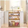 Image de NSR01-PF Etagère de Niche à roulettes en Bois Meuble de Rangement Cuisine Salle de