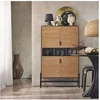Image de HFSB03-SCH Buffet de Cuisine, Armoire de Cuisine, Vaisselier Cuisine, Meuble de Rangement pour Cuisine, Salle à Manger, Salon, avec 3 Compartiments