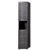 Image de Colonne de salle de bain 2 portes gris brillant Kelia 37 cm
