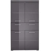 Image de Armoire de salle de bain 2 portes gris brillant Kelia 73 cm