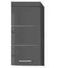 Image de Meuble haut gris brillant 1 porte Kelia 37 cm