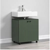 Image de Meuble sous lavabo 2 portes 60x42x64 cm vert foncé - FRUTZ