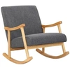 Image de Chaise a bascule Morelia en tissu , Gris clair