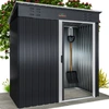 Image de Abri de jardin anthracite en métal 181x162x86cm