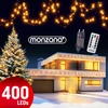 Image de Guirlande lumineuse blanc chaud 400 LED avec télécommande
