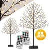 Image de 2x Arbre Cerisier 200 LED Blanc chaud 180cm