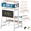 Image de Tour d'apprentissage en bois naturel 93x51x50cm pour enfant