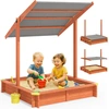 Image de Bac à sable Sami 120x120cm en bois toit protection UV50+