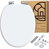 Image de Siège de toilette blanc en MDF avec double système d'abaissement