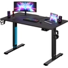 Image de Bureau assis debout marron 110x60x73-118cm avec écran LCD