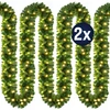 Image de 2x Guirlande de Noël lumineuse 5m en sapin artificiel 100LED