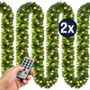 Image de 2x Guirlande de Noël 5m en sapin 100LED avec télécommande