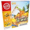 Image de Jeu de construction bois Pelleteuse 170 pcs 4 modèles FSC 100%