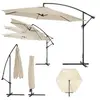 Image de Parasol Ø 350 cm en polyester et housse de protection, beige