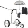 Image de JuStar Chariot de golf en carbone, 3ème roue, gris